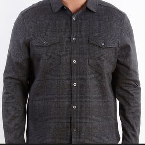 Gray Plaid Button-Up Shirt Or Shacket